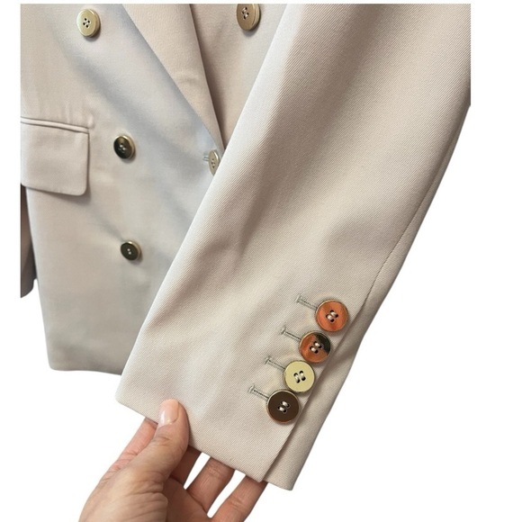 Moussy Vintage Wool Blazer XS | Double-Breasted Ivory Jacket | NWT $740 - Picture 6 of 10